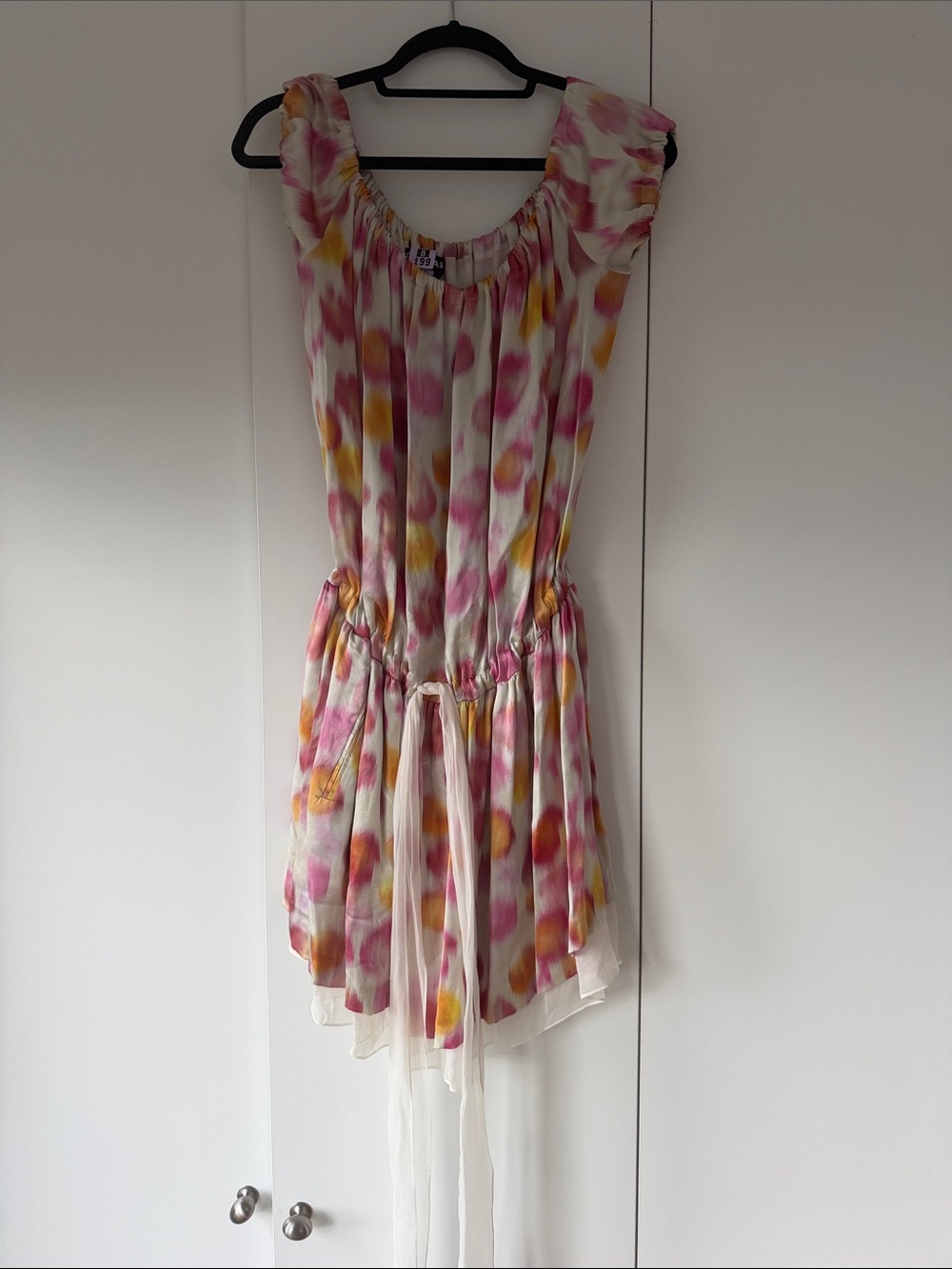 Rochas Pink and Yellow Floral Casual Dress
